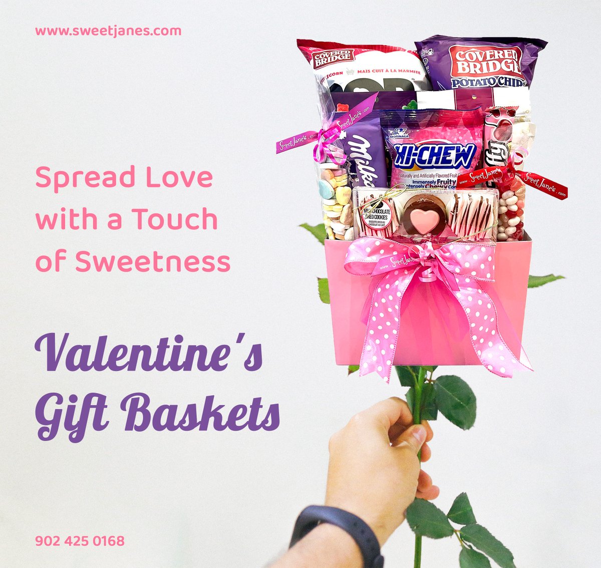 Spread love with a touch of sweetness! Order your Valentine's gift baskets now and make your loved ones feel extra special 💖

#sweetjanes #fyp #shoplocal #smallbusiness #halifax #downtownhalifax #novascotia #giftbaskets #gifts #gifting #valentinesday #valentinesgiftbaskets