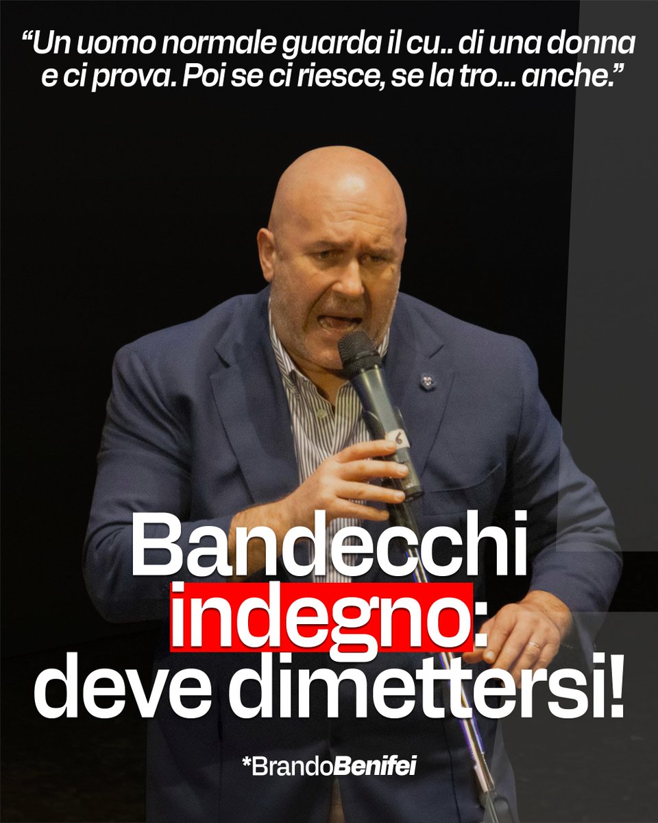 Il sindaco di #Terni, #Bandecchi, dimostra ancora una volta tutta la sua inadeguatezza.

Le parole pronunciate in Consiglio durante la discussione sul tema della #violenzadigenere sono vergognose e intrise di #sessismo.
Non può fare il sindaco chi dice queste cose, si dimetta!