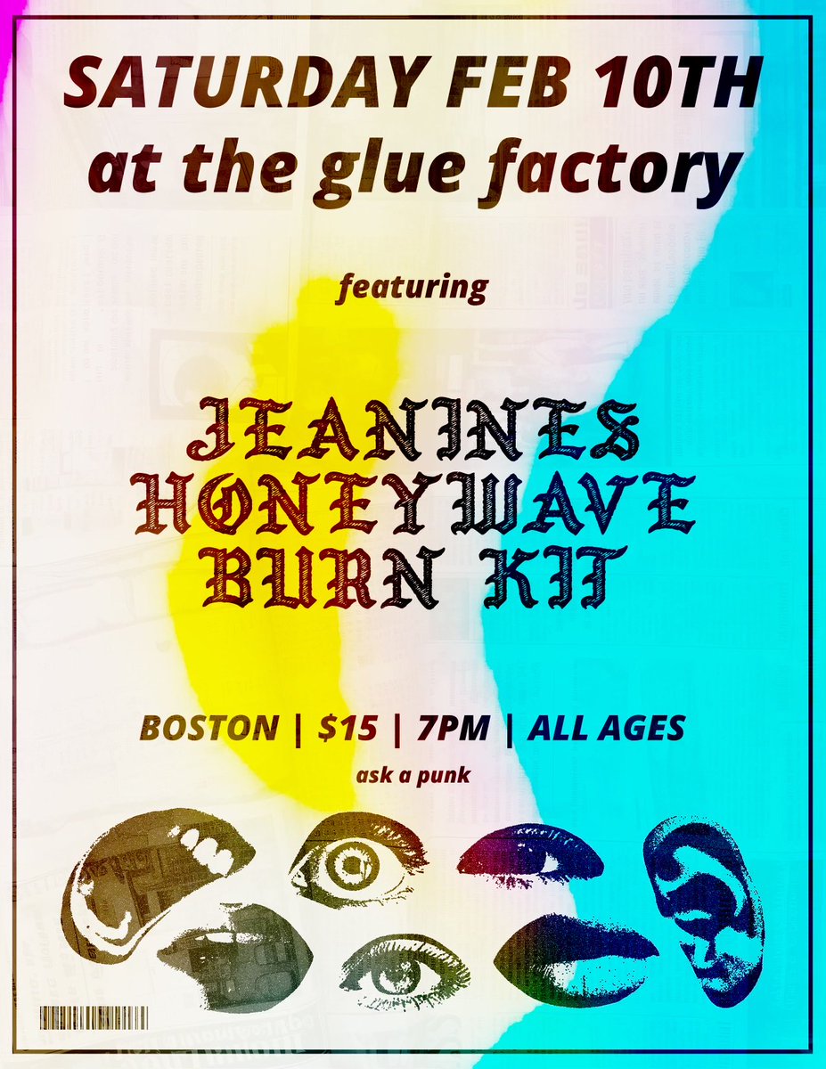 Jeanines + Burn Kit wild weekend coming in just a few weeks! Feb 9th at Geno’s Rock Club in Portland ME and Feb 10th at The Glue Factory in Boston. Fun! @jeanines_nyc