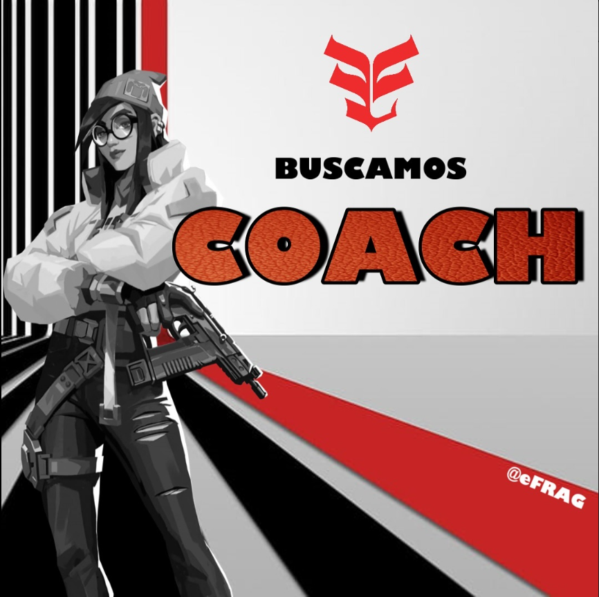 eFRAG_'s tweet photo. Desde eFRAG estamos buscando coach para el roster de valorant! 🔴⚫️Si estas interesado no dudes en contactar por MD.

Ofrecemos:
- Roster completo de 7 jugador@s
- Remuneración mensual
- Seriedad
- Compromiso https://t.co/bVohNK7Iyf