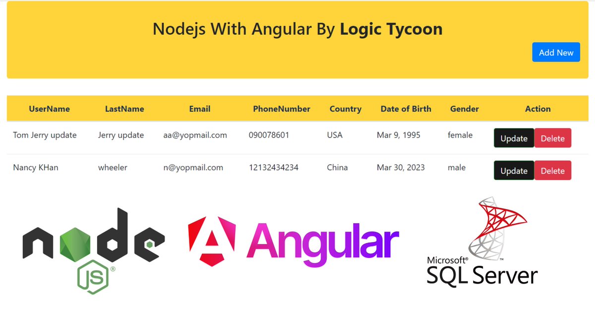 LogicTycoon's tweet image. Node JS API CRUD With Angular Application Part1 | Urdu | हिंदी ✅

youtu.be/SYTxD_kKCfA?si…