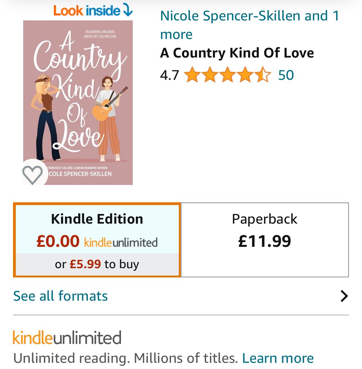 ⭐️50⭐️

Thank you so much to everyone that’s taken the time to read and review 𝐀 𝐂𝐨𝐮𝐧𝐭𝐫𝐲 𝐊𝐢𝐧𝐝 𝐎𝐟 𝐋𝐨𝐯𝐞 🫶🏼

#sapphic #romance #wlw #booktok #kindle