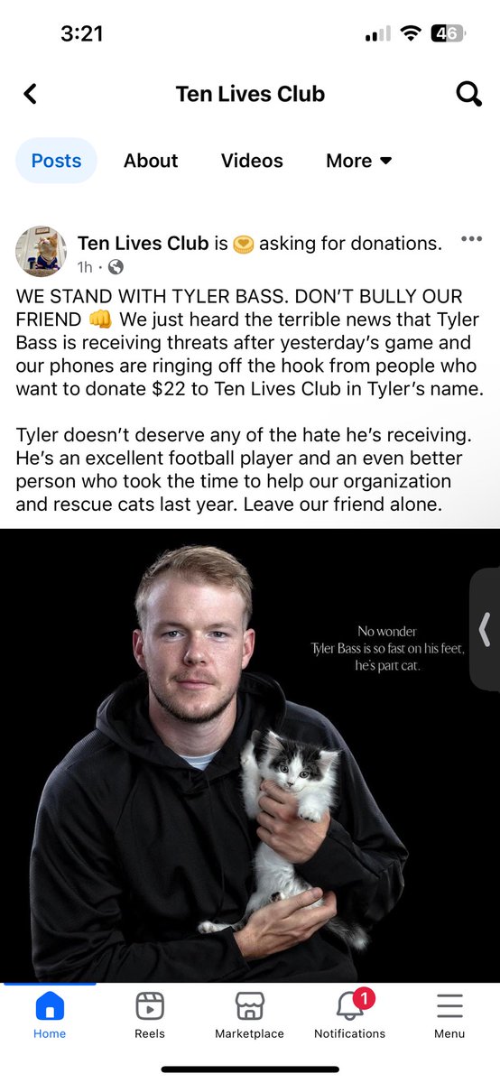 D_billsfan's tweet photo. https://t.co/ESMdYjMZAH?

The ten lives club is taking donations of $22 as a donation in Tyler Bass’ name. 🫶🏻♥️  please consider donating with the link above. Go bills https://t.co/5Y8QZG3U9m