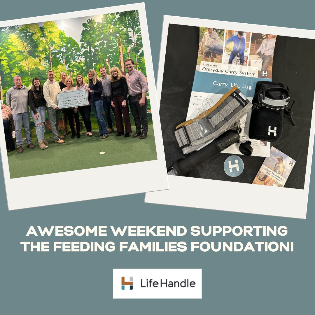 LifeHandle's tweet photo. (1/2) Awesome time on Saturday, doing our part to support the Feeding Families Foundation! Golf Cove hosted the indoor virtual golf fundraiser, we took part in the silent auction, and it was incredible to visit with the families... https://t.co/AjK4U963tA