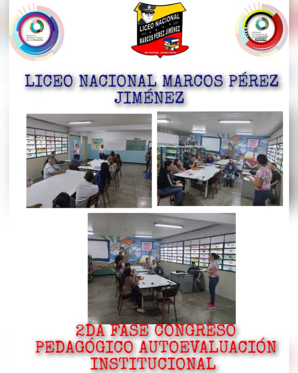 #22Enero Se realiza la 2da Fase del Congreso Pedagógico de Autoevaluación Institucional #juntosporlacalidadeducativa <a href="/_LaAvanzadora/">Yelitze Santaella</a> <a href="/Berzabethg1/">Berzabethgandicaoficial</a> <a href="/CDCETachira/">CDCE Táchira</a> @MPPEDUCACION <a href="/NicolasMaduro/">Nicolás Maduro</a>