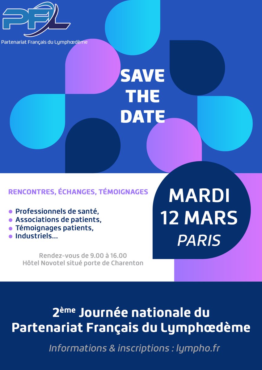 AVML Association Vivre Mieux Le Lymphoedème (@alymphoedeme) on Twitter photo A l'occasion de la Journée Mondiale du #lymphoedeme, le Partenariat Français du Lymphœdème organise sa 2ème Journée nationale le 12 mars 2024 à Paris.
lympho.fr/component/cont…
#WLD2024 #PFL
<a href="/Echoraljpangio/">Dr Jean Pierre Laroche #vacciné 6.0</a> <a href="/lasfmv/">SFMV</a> <a href="/LYMPHOSPORT/">Eleonore Piot - de Villars LYMPHOSPORT</a> <a href="/FAVAMulti/">Filière FAVA-Multi</a> <a href="/vascern/">VASCERN</a> <a href="/ILF_Lympho/">ILF_Lympho</a> A l'occasion de la Journée Mondiale du #lymphoedeme, le Partenariat Français du Lymphœdème organise sa 2ème Journée nationale le 12 mars 2024 à Paris.
lympho.fr/component/cont…
#WLD2024 #PFL
<a href="/Echoraljpangio/">Dr Jean Pierre Laroche #vacciné 6.0</a> <a href="/lasfmv/">SFMV</a> <a href="/LYMPHOSPORT/">Eleonore Piot - de Villars LYMPHOSPORT</a> <a href="/FAVAMulti/">Filière FAVA-Multi</a> <a href="/vascern/">VASCERN</a> <a href="/ILF_Lympho/">ILF_Lympho</a>