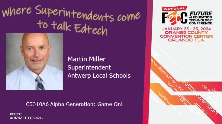 #FETC: Where Superintendents come to Talk #edtech! Proud to have @millergenzed presenting @FETC. Add these sessions to your District Administrator planner! Join us this week! @DA_Leadership #SuptChat #edleaders #edchat #edtechchat #tlchat #PLN #PDMatters