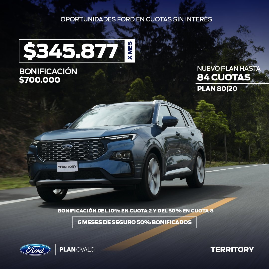 AutoSpecialFord's tweet photo. Nueva Ford Territory, llegá hasta donde te imagines. 🚙⁣
 ⁣
Para más información, podés ingresar en: https://t.co/obBGRMCRz6🌐 o dejanos un comentario y nos pondremos en contacto.📩⁣
 ⁣
#Ford #AutoSpecial #Ranger #Territory #PickUp https://t.co/ccy6tAZ4Fj
