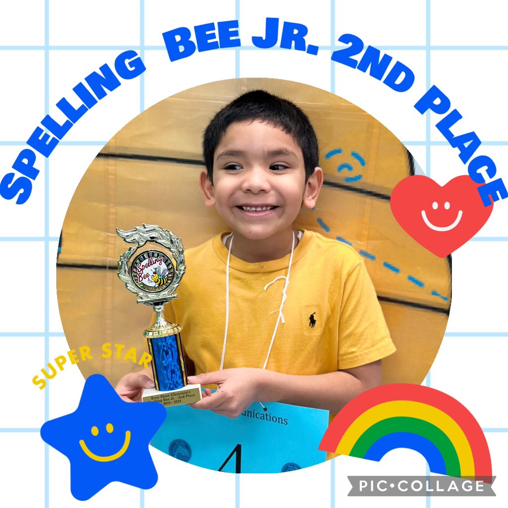 Christine Bernal (@christiebernal) on Twitter photo We are so excited to announce our winner for our first ever Spelling Bee 🐝 Jr.
Please help us congratulate our Spelling Bee Jr.🐝 Champion, first grader-Mr. Andrew and Spelling Bee 🐝 2nd Place, first grader -Mr. Hector! We are so proud of you 😊!! <a href="/ValerieMoeller/">Valerie Moeller</a> <a href="/JohnAPrezas/">John Prezas</a> We are so excited to announce our winner for our first ever Spelling Bee 🐝 Jr.
Please help us congratulate our Spelling Bee Jr.🐝 Champion, first grader-Mr. Andrew and Spelling Bee 🐝 2nd Place, first grader -Mr. Hector! We are so proud of you 😊!! <a href="/ValerieMoeller/">Valerie Moeller</a> <a href="/JohnAPrezas/">John Prezas</a>