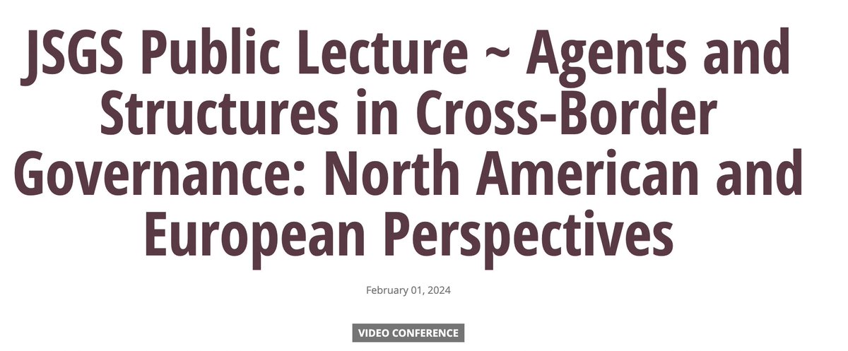 Join @JSGSPP & UTP authors Bruno Dupeyron, @nofebcn, @PayanTony and several book contributors delve into the issue of cross-border governance, using insights from their newly published book. 🗓️February 01 at 10:00 AM CST Register here: bit.ly/4b5sr8w