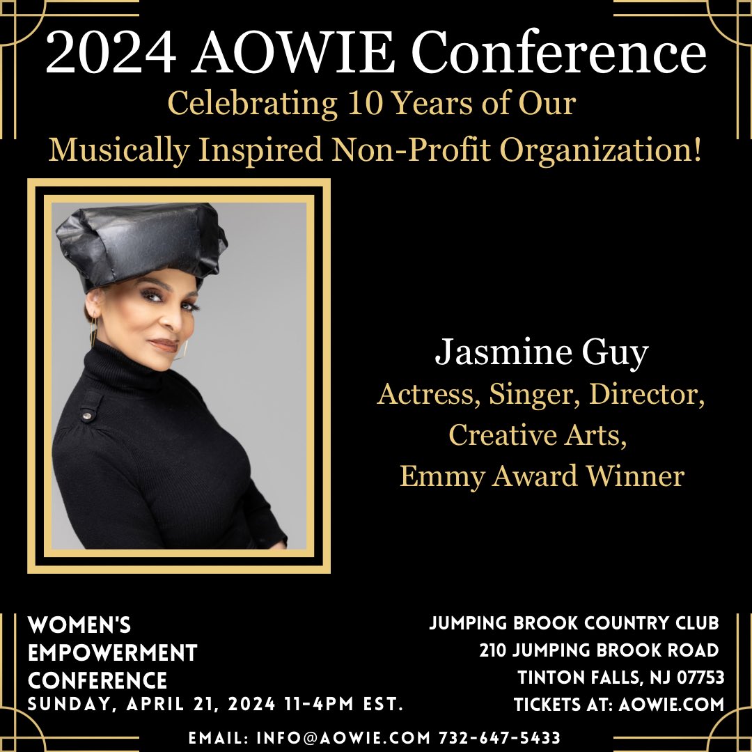 LisaAscolese's tweet image. I have GIGANCTIC news! The legendary Jasmine Guy will be speaking 🎤 at this year’s Association of Women Inventors and Entrepreneurs Conference! ✨

Head over to aowie.com to get tickets 🎟️

#jasmineguy #actorsofig #instagramactors #legendaryactor #jasmineguyfans