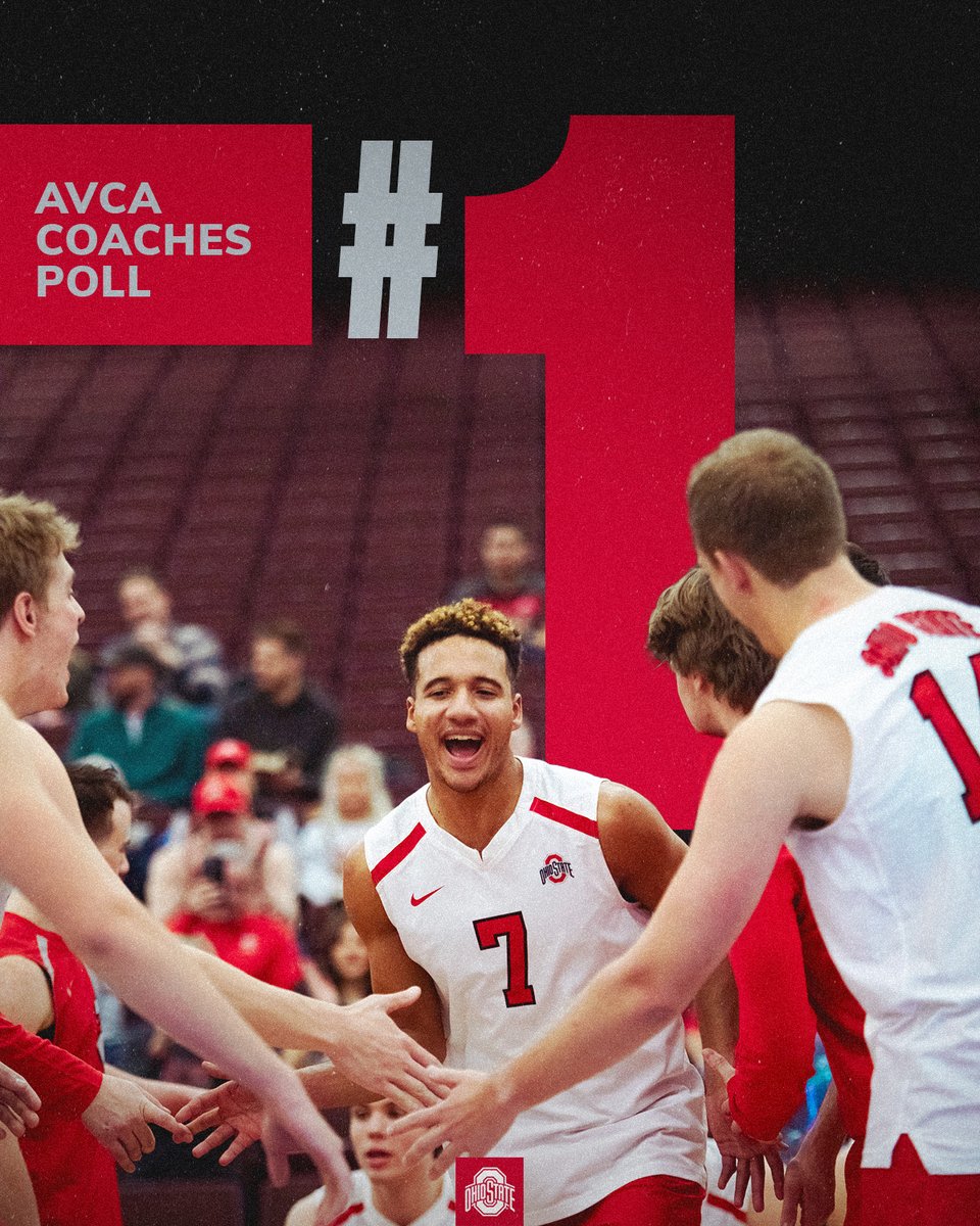 Ohio State is the new No. 1 in the weekly AVCA Coaches Poll after wins over the weekend against No. 1 UCLA and No. 13 USC. The Buckeyes will face No. 9 Penn State Thursday (6 p.m.) in a Top 10 battle at the Covelli Center in Columbus.

go.osu.edu/Cjg6

#GoBucks