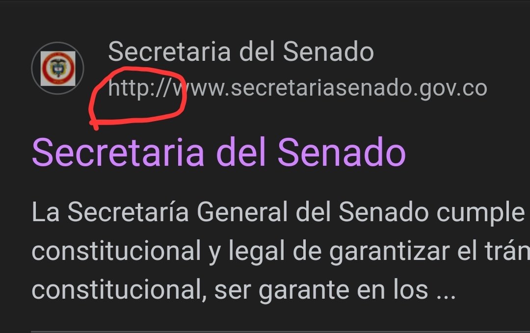 IndocCyber's tweet photo. #Informarte
Pagina web de @SecreSenado de #Colombia, no maneja certificado SSL que le aportaria buena comunicación a los usuarios con servidores del Senado, aparte de encriptarla, por lo mismo genera errores de acceso.
#Indoccyber #ciberseguridad #CyberSecurity #technology https://t.co/85ByNVDfVZ