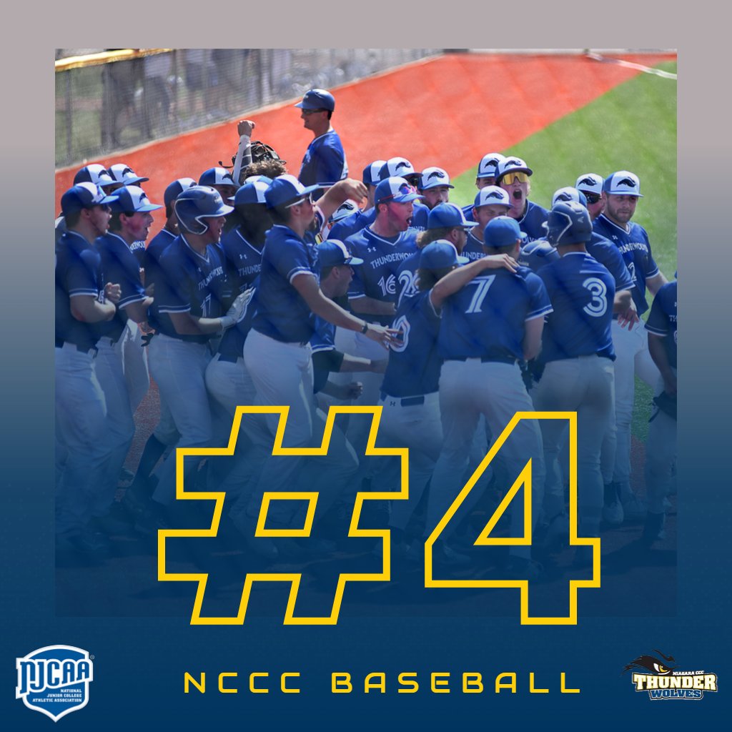 BASE: The @NiagaraTwolves are ranked No. 4 in the @NJCAABaseball DIII preseason poll! NCCC opens the 2024 season at Noon Sat. March 2 at Cayuga CC! #RollWolves ⚾️🐺💪