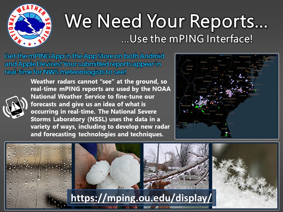 Key Messages for tonight through Tuesday morning:

1. Check road conditions before traveling.
2. If you see rain falling, don't assume your porch, sidewalk, or travel route are ice free.
3. Download the mPING app and let us know what you see in your location!