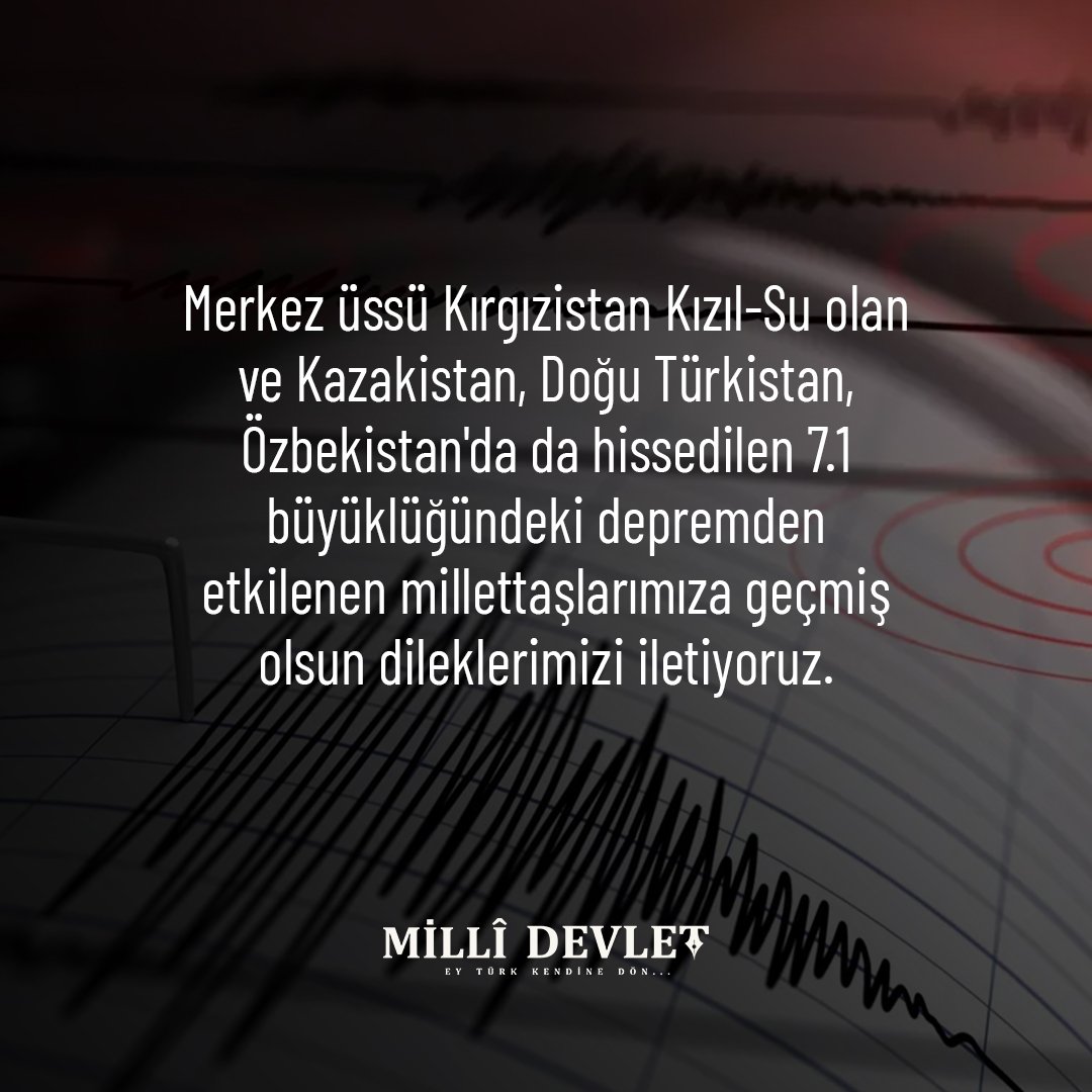Millettaşlarımıza geçmiş olsun dileklerimizi iletiyoruz.