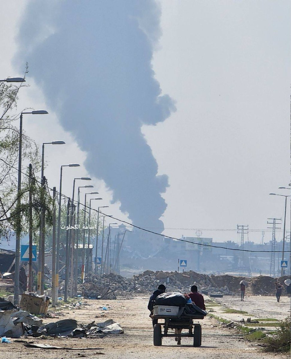 Injuries reported due to targeting a house belonging to the 'Al-Mujaida' family in the northern neighborhood of Mawasi in Khan Yunis coastal area, south of the Gaza Strip. Today, a fire broke out at a gas station and a plastic factory east of Khan Yunis.