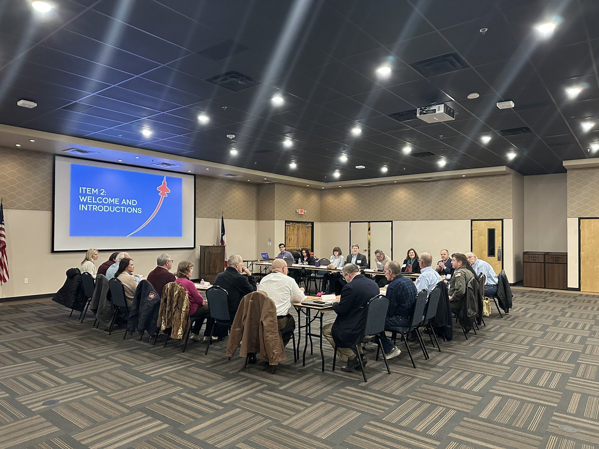 We hosted the @NASFortWorthJRB Regional Coordination Committee Meeting today at the Pecan Grove Convention Center. The base Commander, Captain Beau Hufstetler, provided an update to ongoing military initiatives. @RealNCIS Supervisory Special Agent Craig Shattuck provided an…