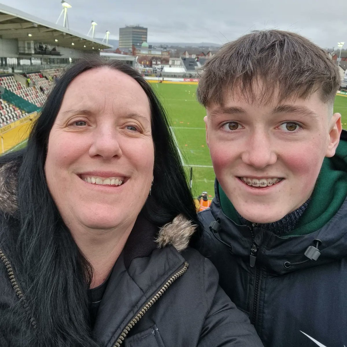 Me and the boy at Newport away on Saturday....nice day out despite the result
