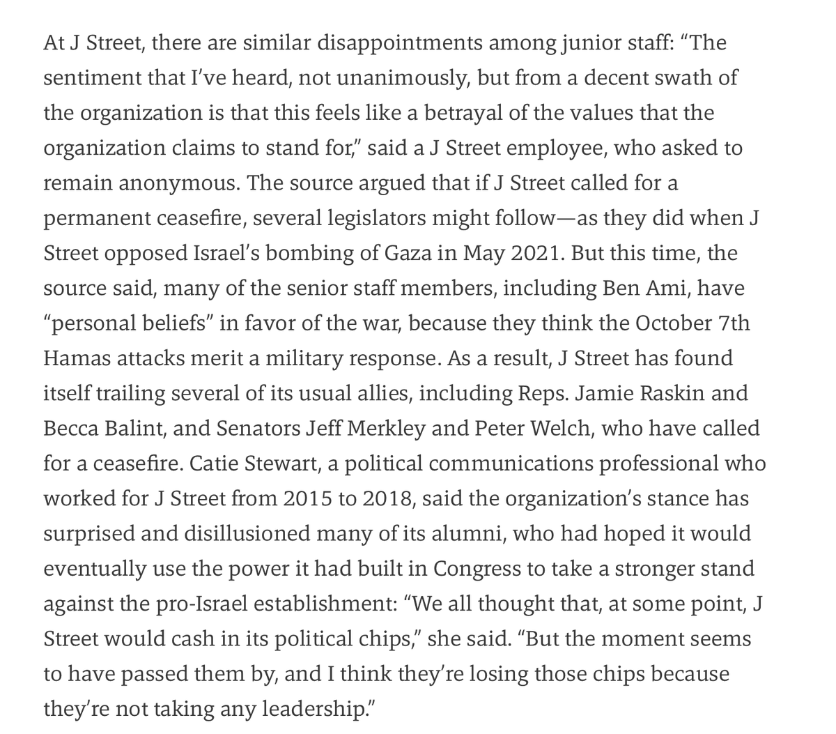 fwiw the answer, based on my reporting in the fall, seems to be that j street has been exercising its usual political caution but also that president ben ami & other senior staff were personally inclined to support a military response to october 7th jewishcurrents.org/progressive-zi…