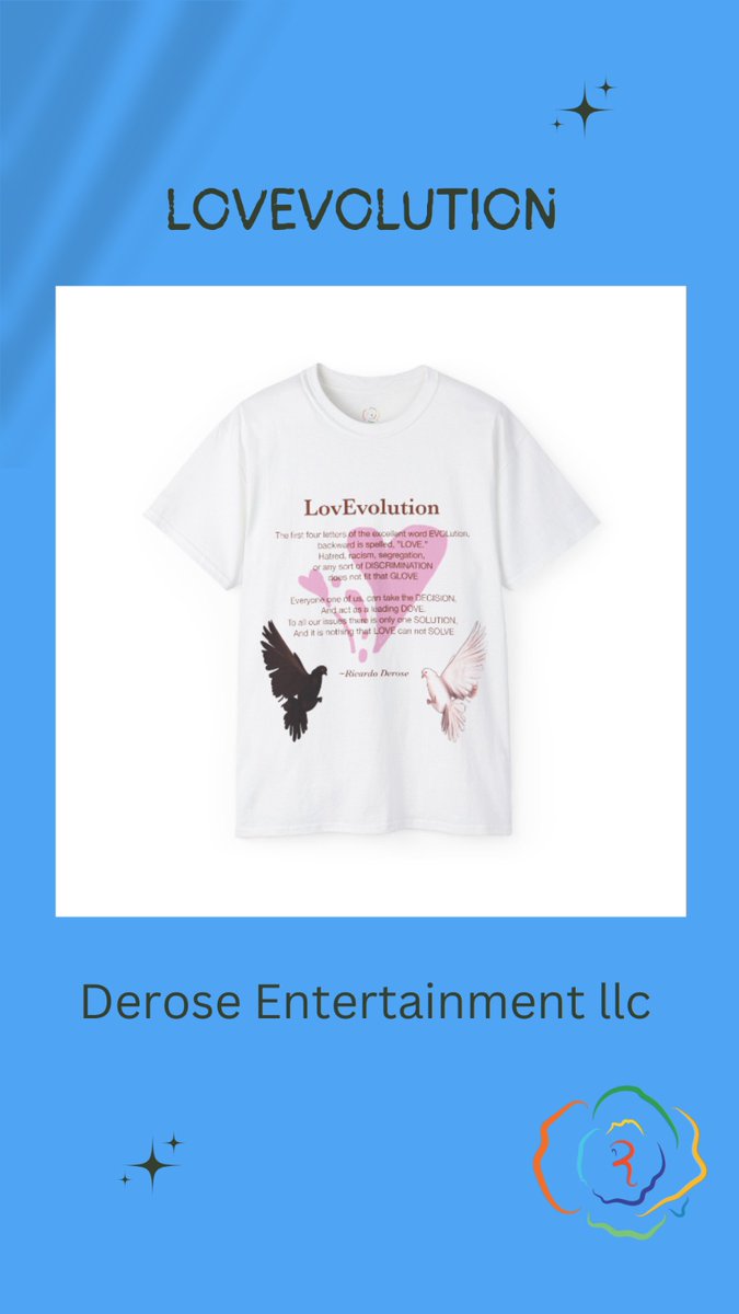 DeroseEnt's tweet image. LovEvolution Merchandises Gifts, Inspiration, Motivation!

Order now: linktw.in/ncfCFT

#lovevolution, #tshirts, #whitemug, #longsleeve, #hoodie, #baseballcap, #ceramicmug, #mousepad, #love, #life, #inspiration, #History #Philosophy, #Poetry, #IGiveYou, #RicardoDerose,