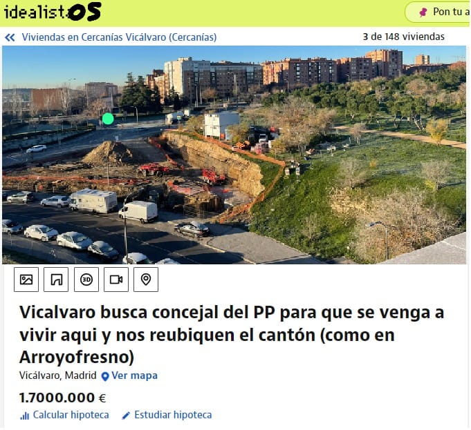 Señor <a href="/bcarabante/">Borja Carabante</a> tiene aquí un piso para que los vecinos de <a href="/jmdvicalvaro/">Distrito de Vicálvaro</a> seamos igual que los de Arroyofresno. Señor Ramos este es su barrio. <a href="/NOCantonVicalv/">NO al Canton Vicalvaro_Salvemos Parque Forestal</a> <a href="/NOCANTONMNTCRML/">NOCANTONMONTECARMELO</a> <a href="/MarotoReyes/">Reyes Maroto</a> <a href="/jlnietobueno/">José Luis Nieto Bueno 🌻</a> <a href="/MasMadridVikal/">Más Madrid | Vicálvaro</a> <a href="/Mtnezparamo/">José A Mtnez Páramo</a>