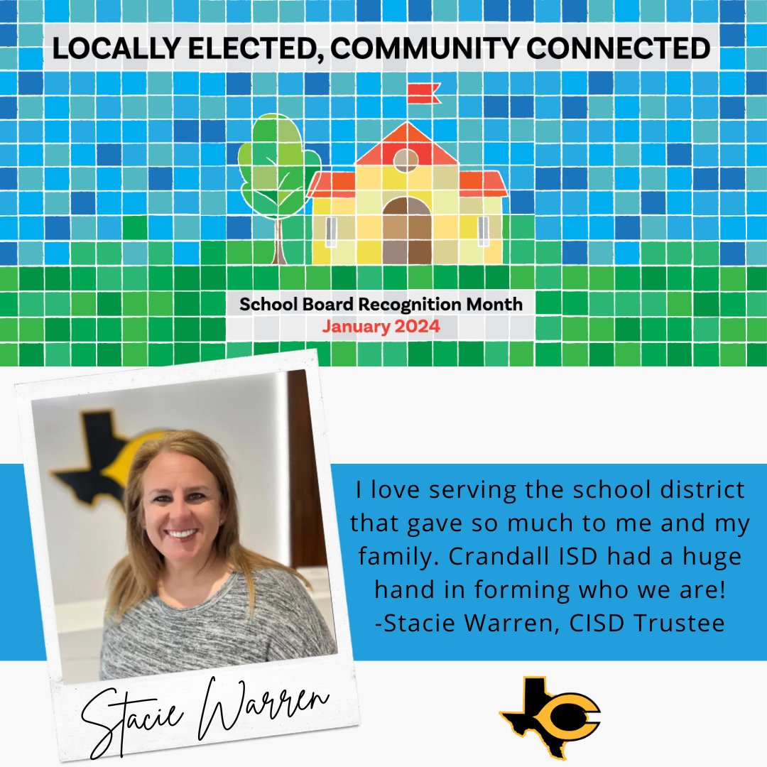 OfficialCISD's tweet image. 👉️ Learn why our Board Trustee, Stacie Warren, loves serving on our Crandall ISD School Board. Thank you, Stacie, for all you do! #CISDBelieves #CISDGrows