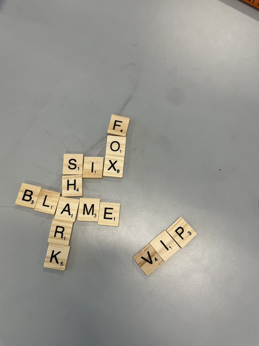 TirpakN's tweet photo. Text Dependent Questions Scrabble for the win. 6-2 ELA students had fun answering questions a “playing” scrabble. @AMA_Nighthawks @HerbertAkinsMS @MrsPetersohn https://t.co/cRyvl7mmo7
