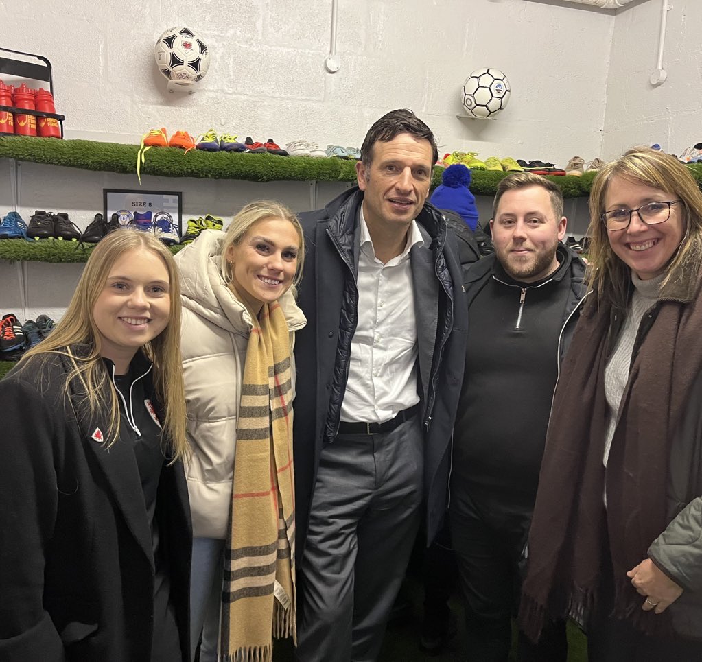 HelenRhianwen's tweet photo. Great to attend the opening of @TheBootRoom6 at Margam tonight and learn more about @Stagsinclusion and @MargamYCentre football club, fantastic to see a club doing so much for its community https://t.co/w1HW7NobHf