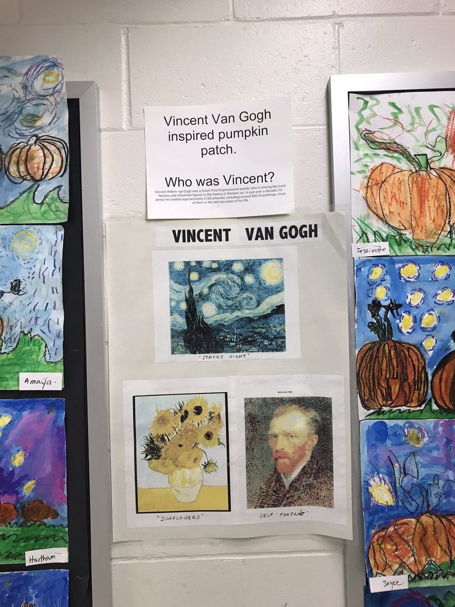 Loving this Matisse & Van Gogh inspired student Art!  @Hartford_Public @HPSArtsWellness