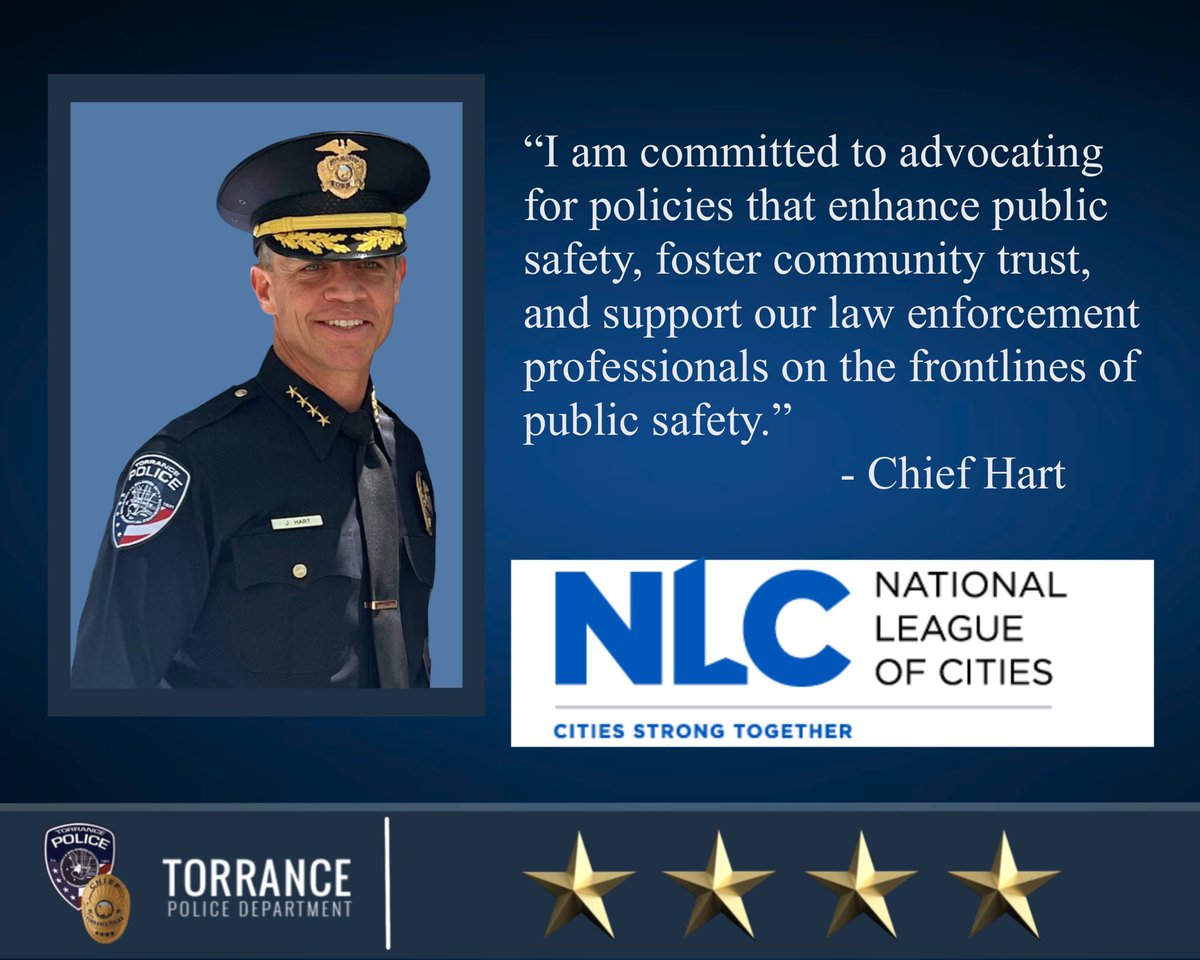I am deeply honored to be appointed to the National League of Cities Public Safety & Crime Prevention Federal Advocacy Committee, and I look forward to working with my colleagues across the nation to enact meaningful changes to public safety. @leagueofcities #California…