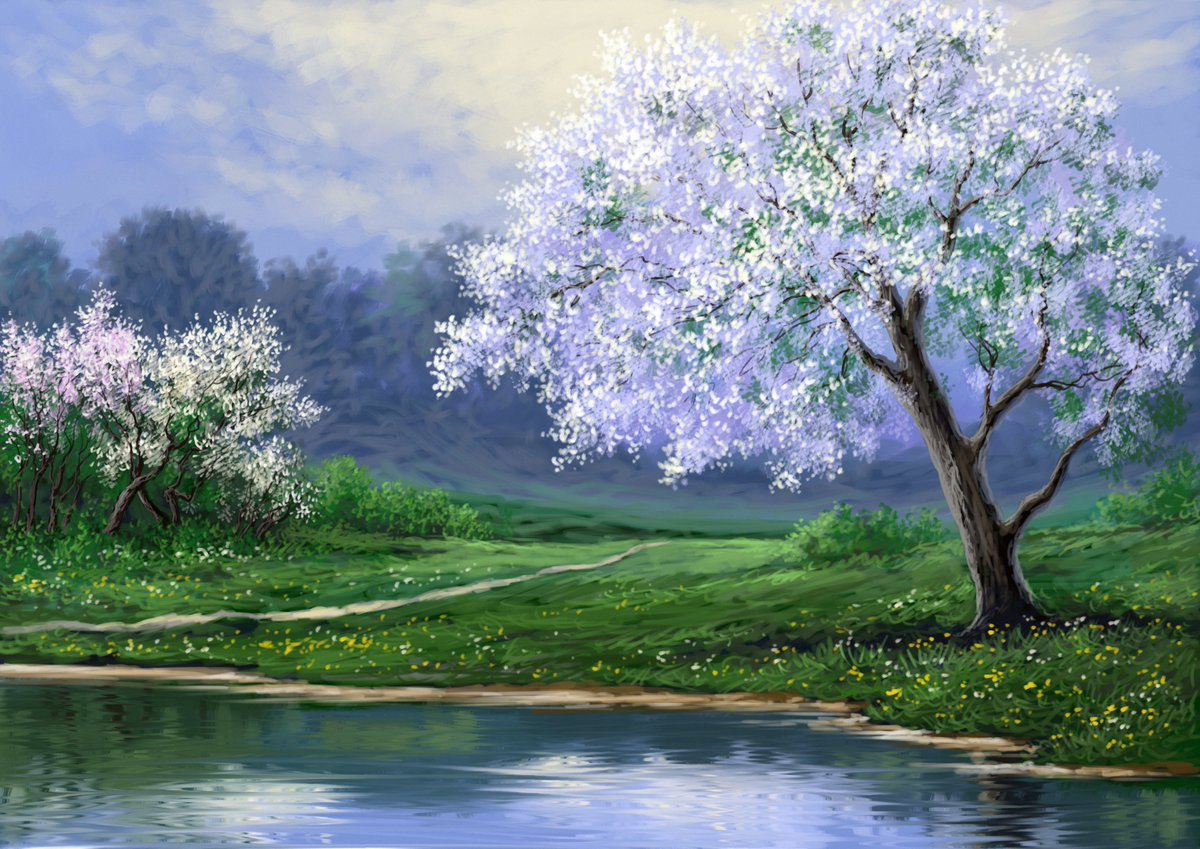 benmalifa's tweet photo. "A visual feast! The blend of colors and forms creates a captivating and harmonious composition. #HarmonyOnCanvas" https://t.co/FmckJQjid4