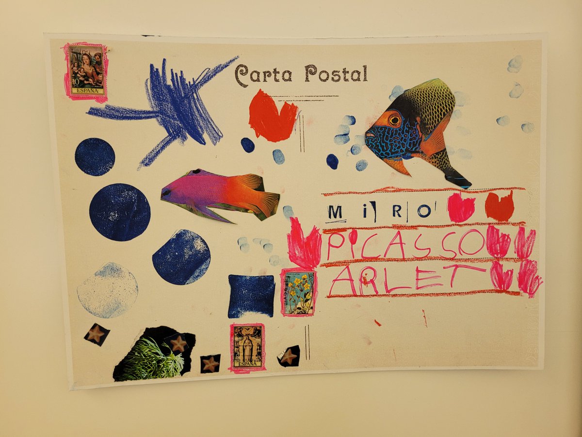 fundaciomiro's tweet photo. 🗣️ Què diríem a Picasso des de l'actualitat?

✉️ Vine al taller creatiu i familiar en el qual utilitzarem postals, paper de vidre, papers pautats, sobres o revistes actuals per crear possibles missatges entre #MiróPicasso.

🟢 28 de gener a les 11 h
🎟️ https://t.co/CNzREpTDGW https://t.co/lbqCcMX39z