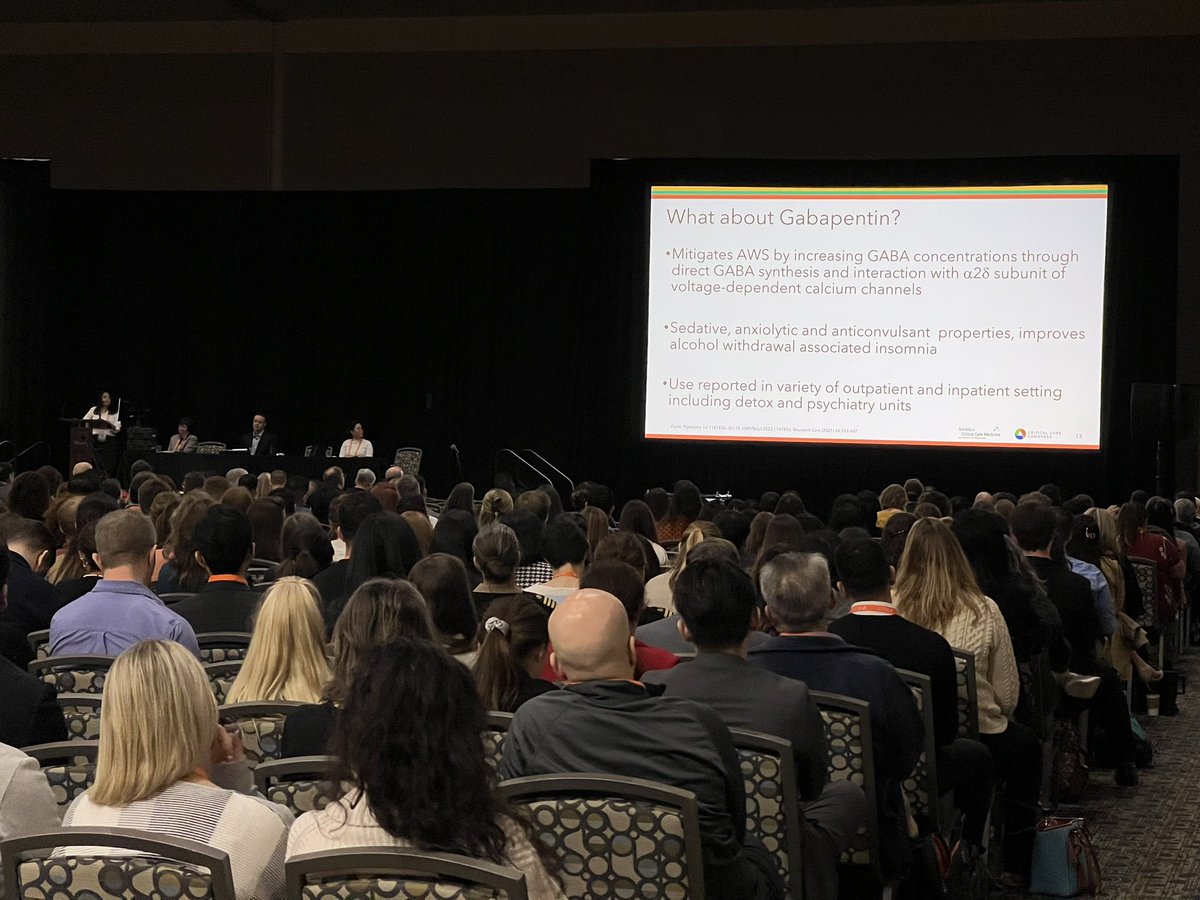 AWS happy hour: @deepalipharmd reviews adjuncts for AWS Ketamine - Optimal dosing/timing needs to be further elucidated, but may serve as an adjunct DEX - may help with AWS symptom control Gaba - high dose may reduce BZD requirements #SCCM2024 #PharmICU @SCCM_CPP