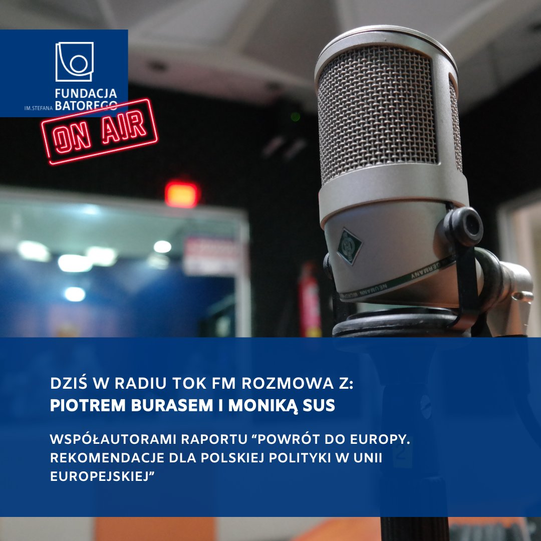 1/2 Dziś o 23:00 włączcie @Radio_TOK_FM i posłuchajcie o propozycjach dla polskiej polityki zagranicznej u progu polskiej prezydencji w Radzie UE i w obliczu najważniejszych wyzwań, przed jakimi stoi Europa. Rozmowa z @PiotrBuras1 i @SusMonika.