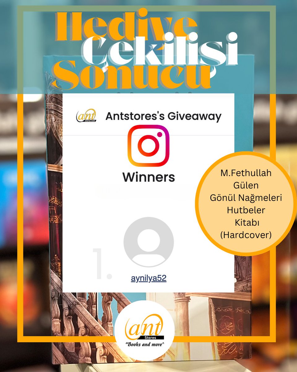 antstores's tweet photo. Tebrikleeeer, Bu çekilişimizin kazananı: @aynilya52 🥳🥳 oldu. Kitabınızı en yakın zamanda ileteceğiz.
Bundan sonraki çekilişimiz 1 Şubat'ta, yorumlara hediye etmemizi istediğiniz ürünlerimizi yazabilirsiniz!✨
#antbookstore https://t.co/0WLKjXyiYc
