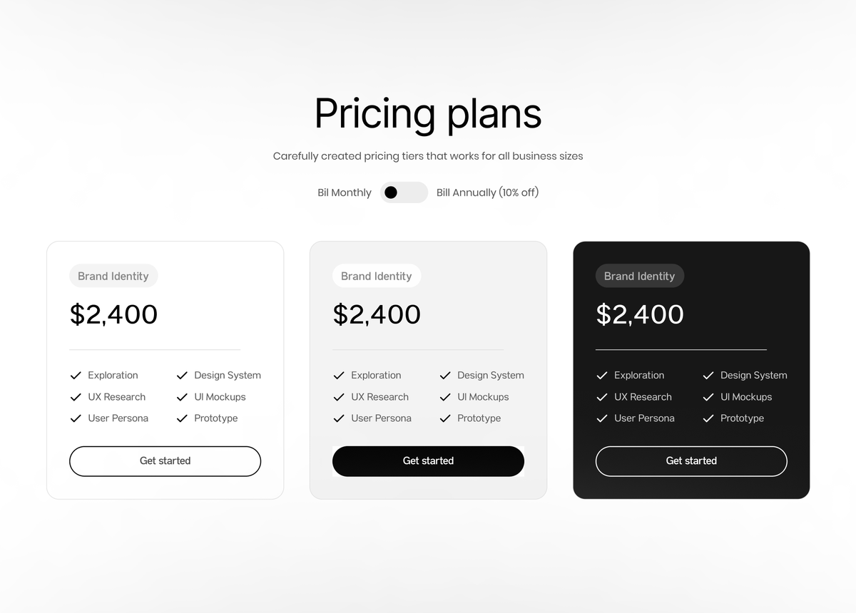 Colorful → Clean
- Simple B&amp;W color scheme
- Minimal style layout
- No more fancy color combinations