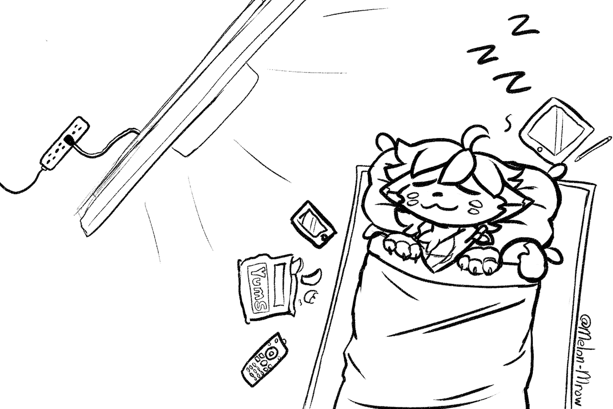 MelonMrow's tweet photo. Sleepin with the tv on and missing the whole dang day~💤 https://t.co/ubwGjDJLSQ