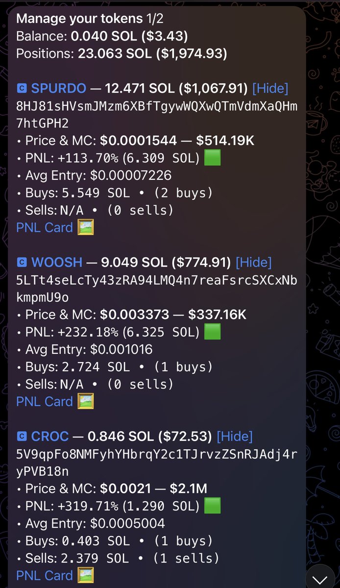 fomomofosol's tweet photo. Day 4 of my $200 per day challenge

Starting: 1 SOL
Current: 23 SOL (unrealized)

Current positions:

$SPURDO
$WOOSH
$CROC
$PS2
$SHIRU
#USEDKIM https://t.co/UKedphoKFM