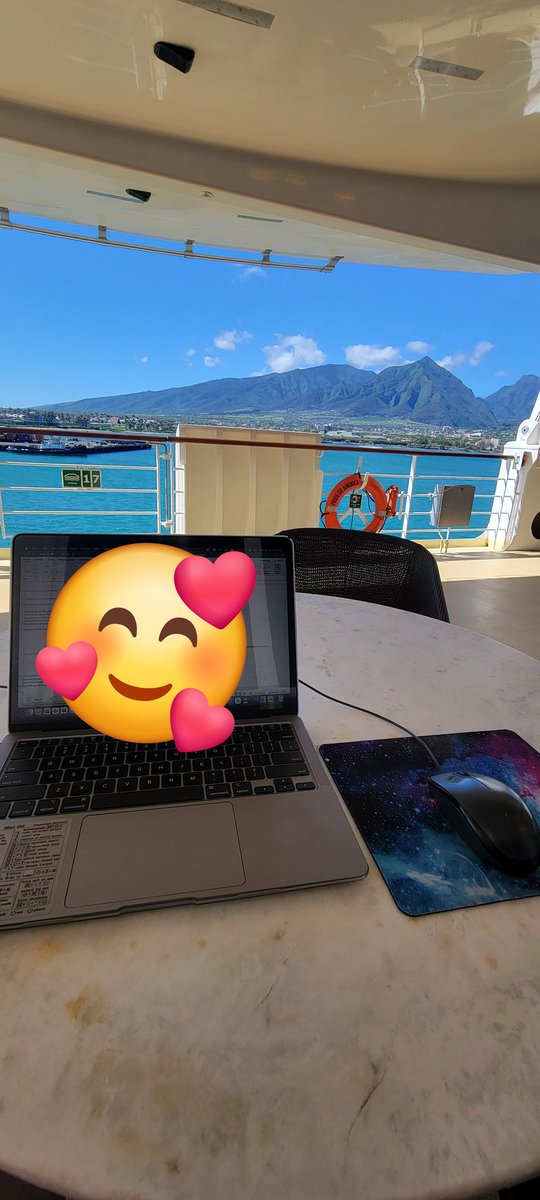DrDLDennis's tweet photo. Coding my PhD transcripts while in Maui. #maui #BeesGetDegrees #defendingin321 https://t.co/V7bloE6plX