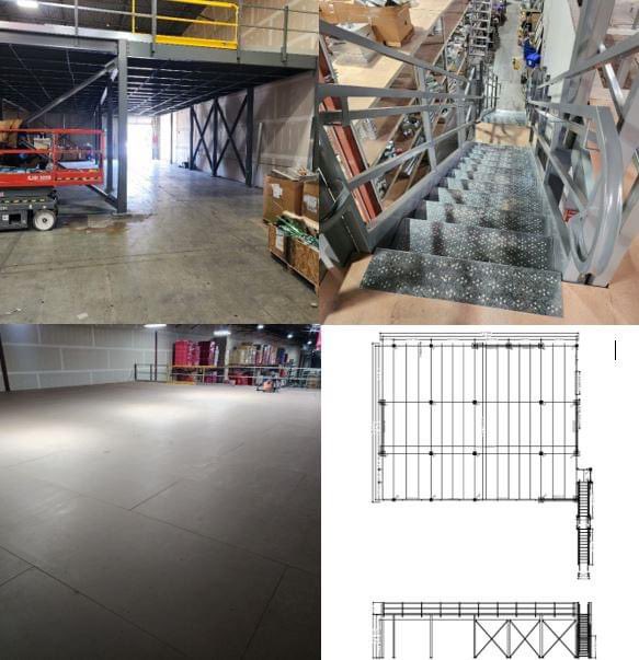 We’re super impressed with &amp; grateful for our installation team! They recently completed a 3,500-square-foot freestanding mezzanine for one of our clients that provides them with much need extra space in their existing facility so they can expand their showroom. #materialhandling