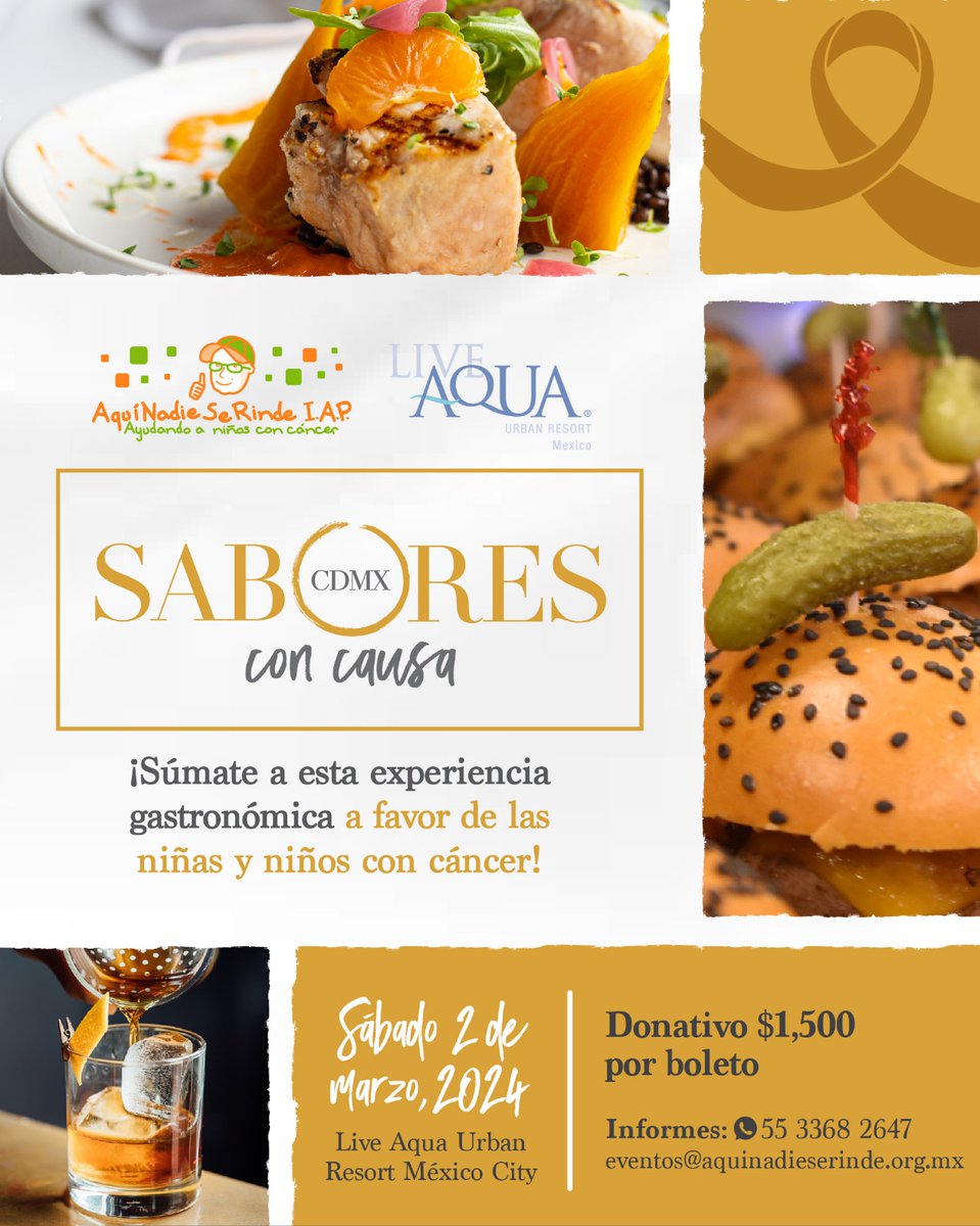 ¡Iniciamos el 2024 con mucha #ActitudNoMeRindo!
Se parte de este movimiento de esperanza, participando en <a href="/saboresconcausa/">Sabores con Causa</a>. El evento culinario filantrópico más importante de la CDMX.
Adquiere tus boletos en Boletia o directamente en ANSeR ¡Nos vemos el 2 de marzo!