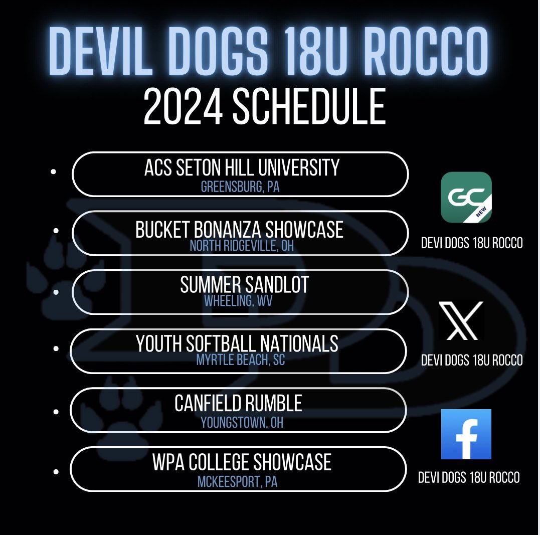 2024 Summer Schedule!!!!