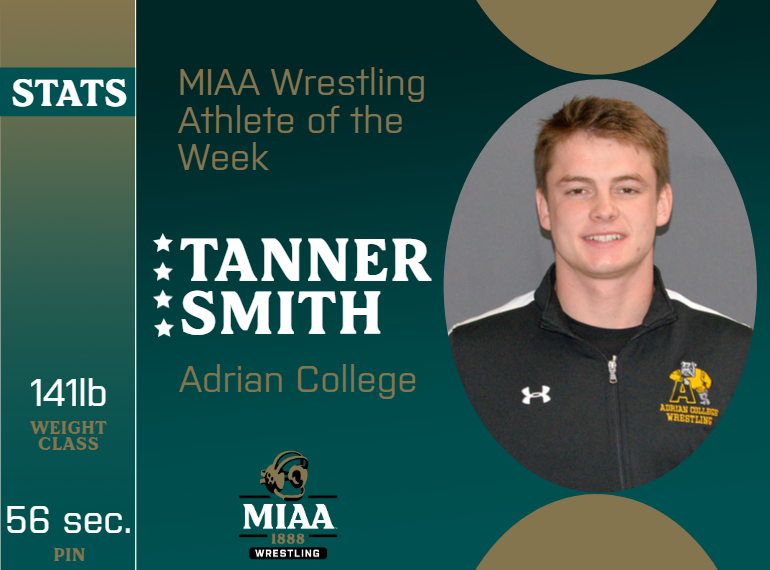 #D3MIAA Wrestling Athlete of the Week | January 22, 2024 🤼‍♂️

Tanner Smith, <a href="/AdrianBulldogs/">Adrian College Athletics</a> 
miaa.org/x/3fg2l

#MIAAwrestling #GreatSince1888