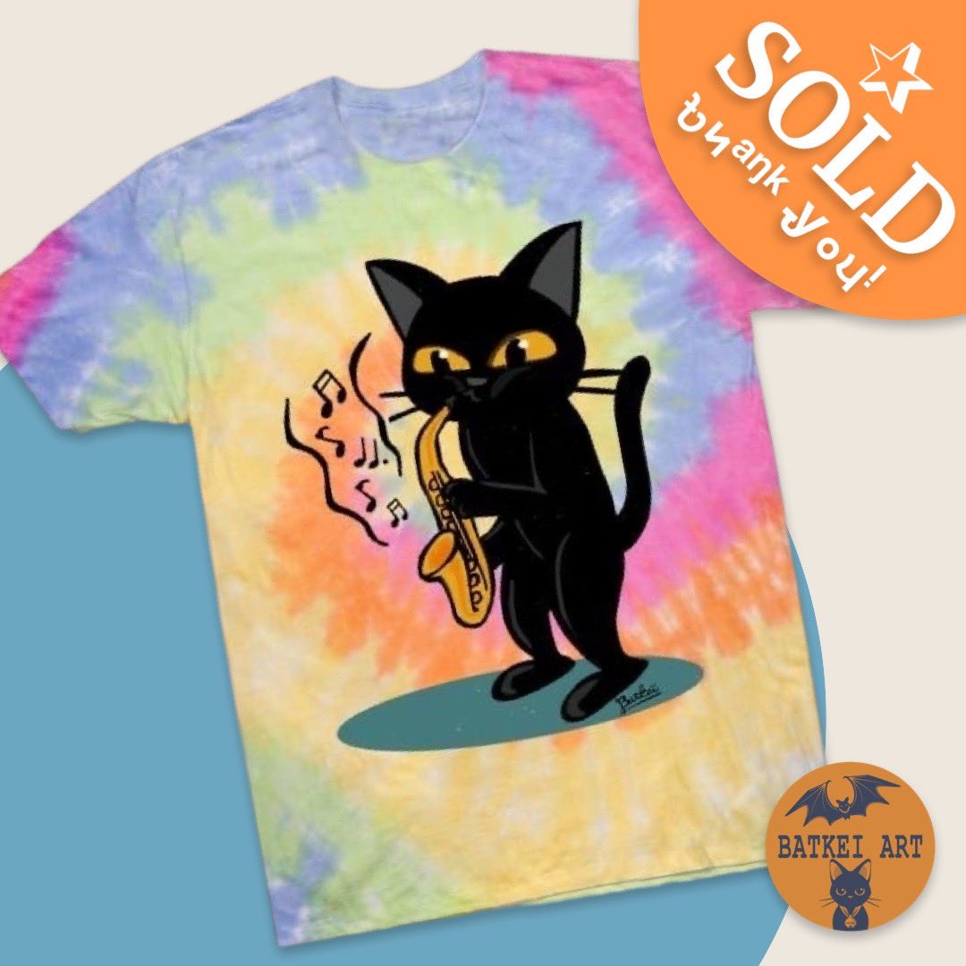 BATKEIART's tweet photo. 😺🤩🙌🏻SOLD! Thank you!❤️ 

Saxophone - Cat - T-Shirt | TeePublic by BATKEI

@TeePublic #TeePublic #batkei #cat #猫 #kitty #blackcat #黒猫 #黒ネコ #tshirts #clothing #Tシャツ #Apparel #アパレル 

https://t.co/5cczMI7yKz https://t.co/YrxBae37QS