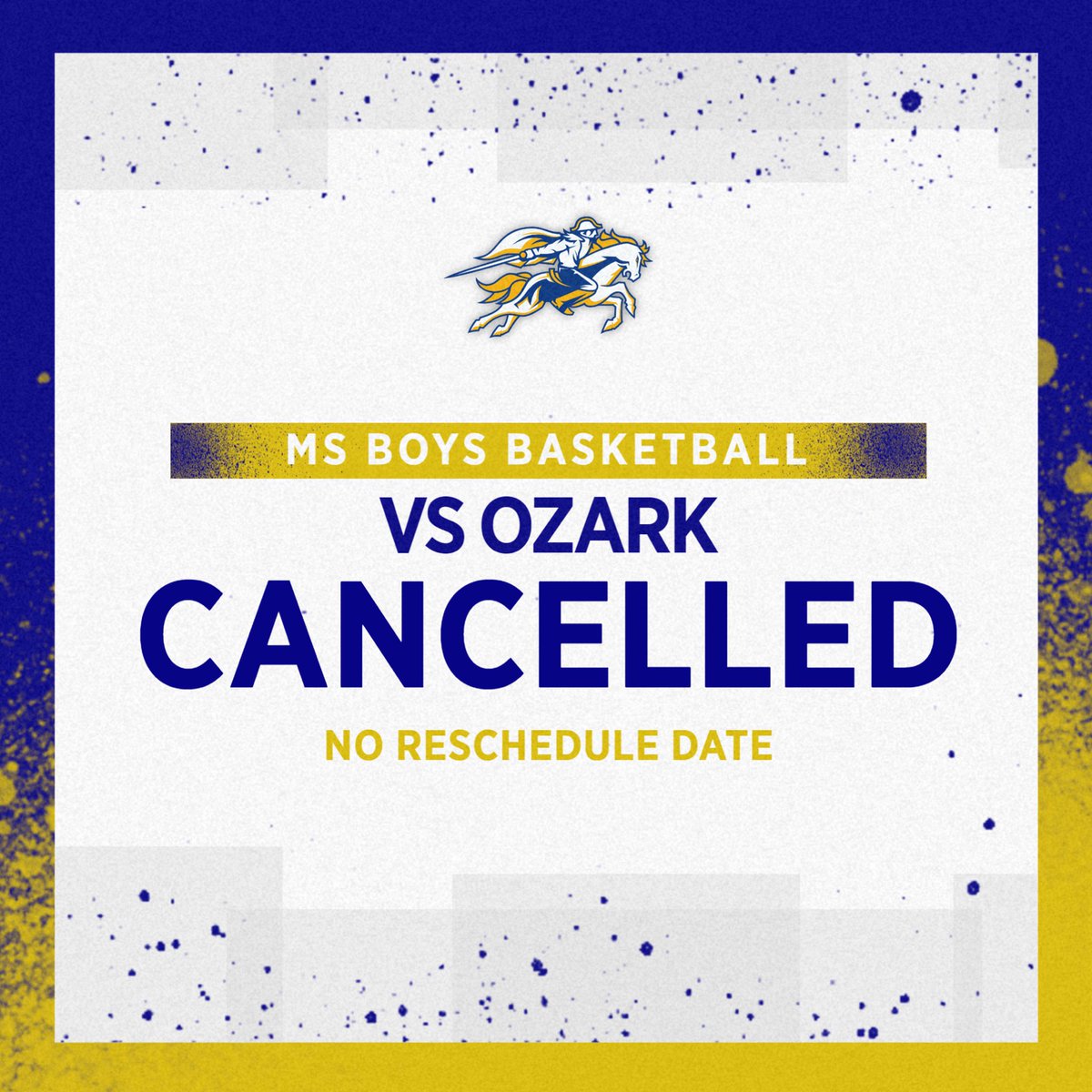Tonight’s games with Ozark (7th home, 8th away) have been cancelled. Due to scheduling constraints, unfortunately this game will not be made up. #GoLibs