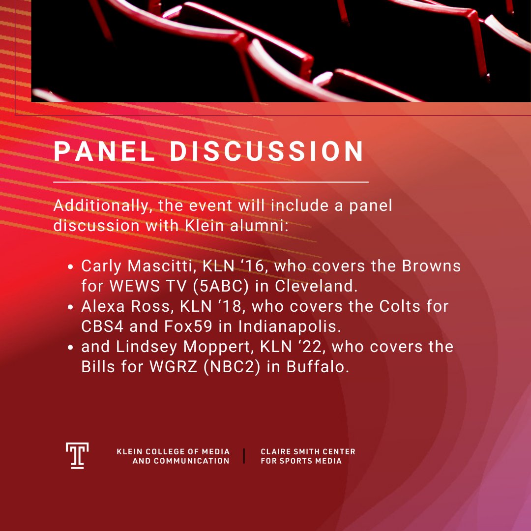 TUKleincollege's tweet photo. The 12th annual Sports Media Summit hosted by
@tusportsmedia is right around the corner. Register today and connect with top leaders in sports media working in Philadelphia and across the country. https://t.co/PRrpIyHqdk #TUSMS24 https://t.co/XuDPF6Unsa