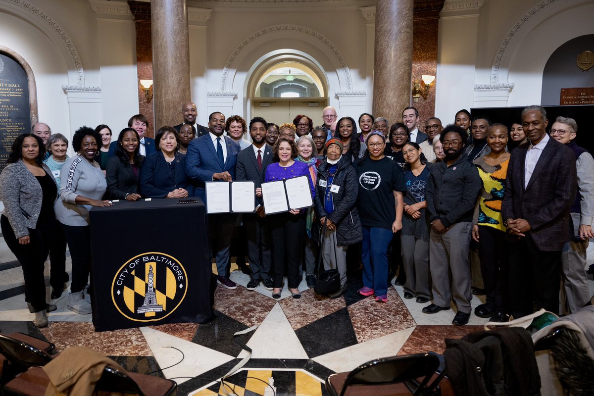 1/2 What a historic moment! <a href="/MayorBMScott/">Brandon M. Scott</a> signed our Inclusionary Housing Package into law this afternoon! I’m humbled by the QB <a href="/Lj_era8/">Lamar Jackson</a> comparison. Thank you to the advocates…