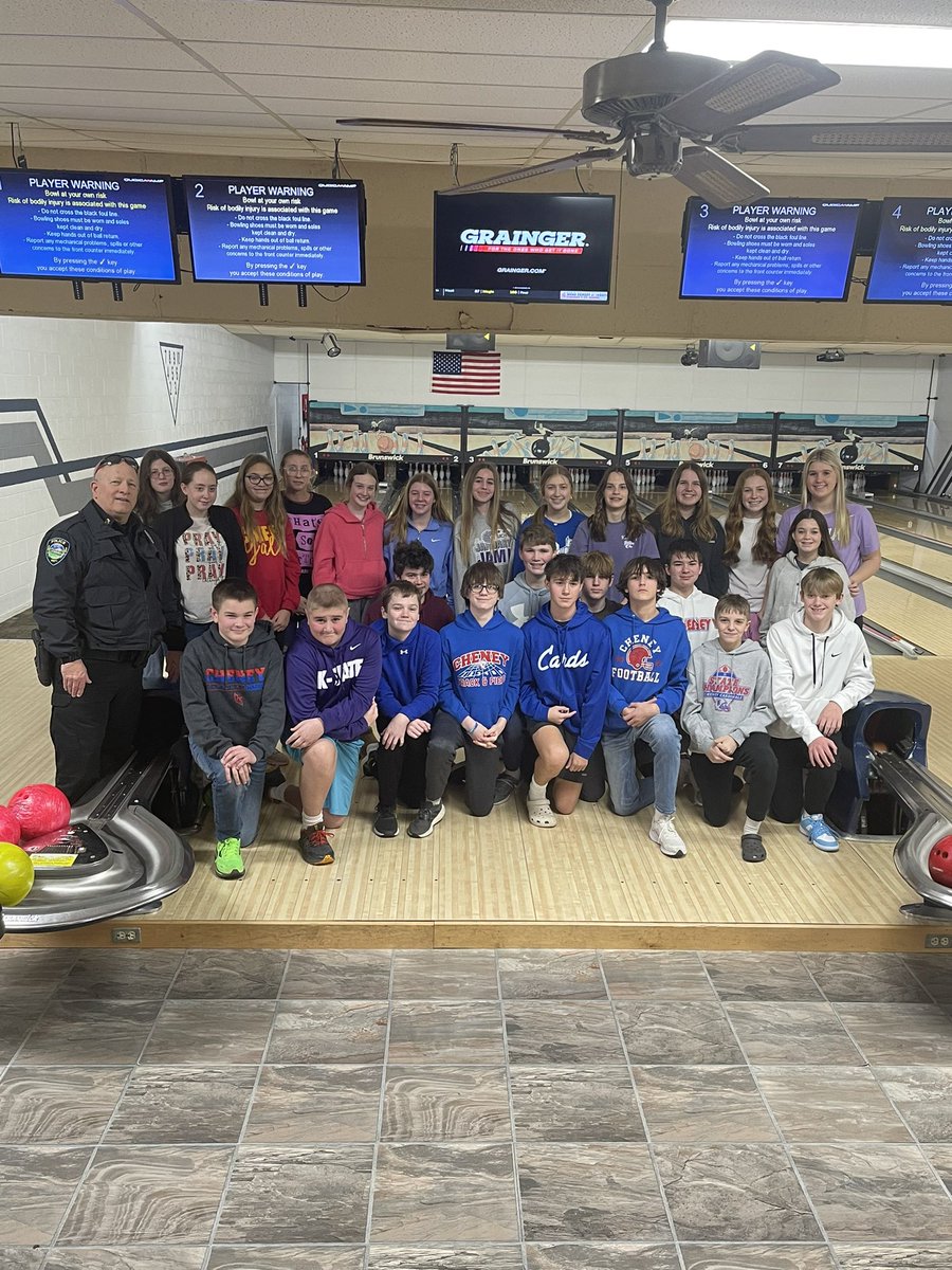 Our two groups of 8th grade students who celebrated DARE completion today. #268great