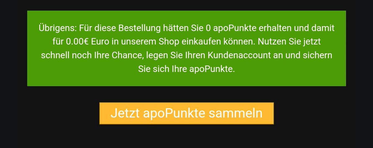 tomfield's tweet photo. @apodiscounter  wenn ich eh nix sparen kann lasst das doch aus der Email raus https://t.co/Ha1aI1eTd3